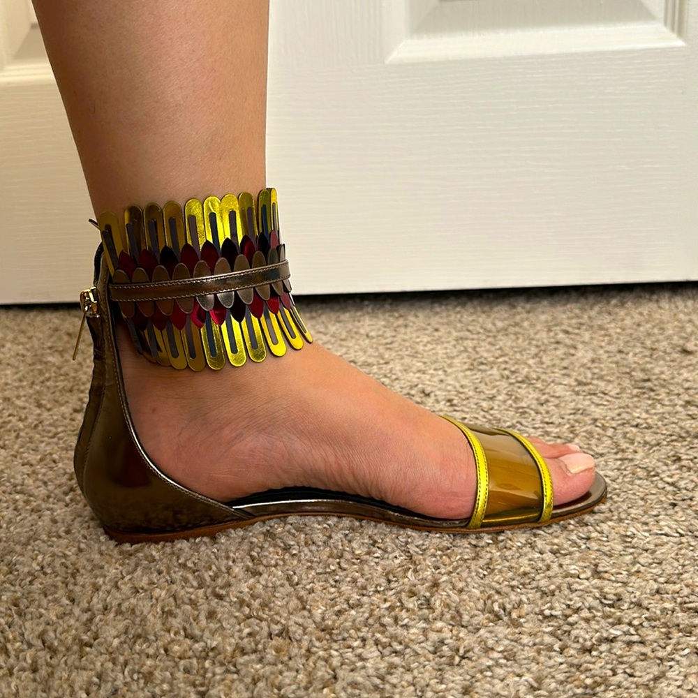 Jimmy Choo mirror leather kimro flat